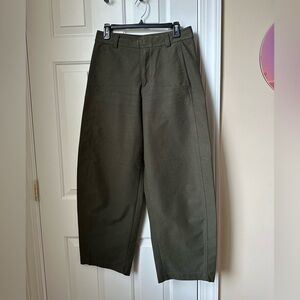 Uniqlo Olive Green Jersey Barrel Pants